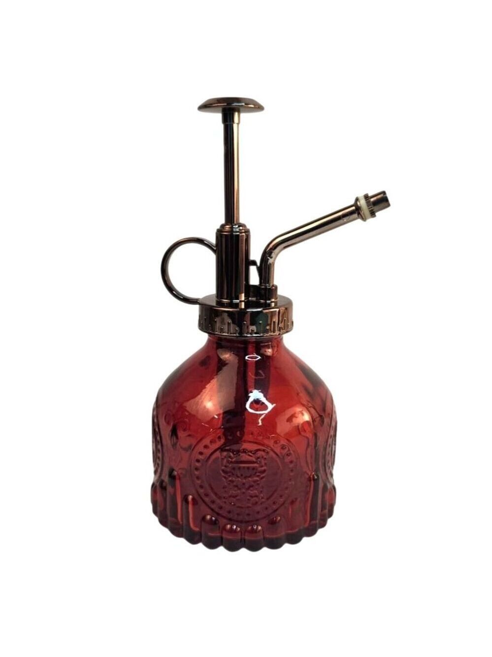 Red Glass Plant Mister Spray Bottle Pump 6oz